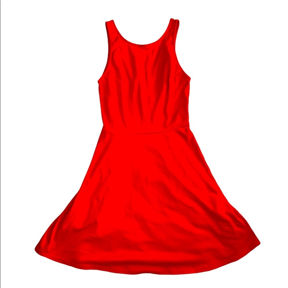 Divided | Sleeveless Orange Red Dress Comfort MIDI Dress Size 6
